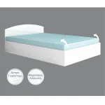 Κρεβάτι διπλό με στρώμα λευκο