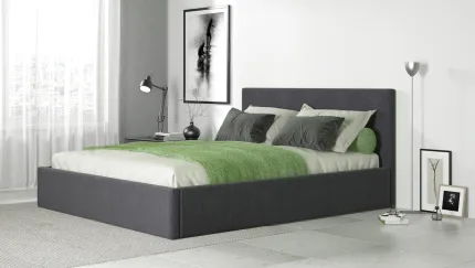 Κρεβάτι υφασμάτινο με στρώμα αθηνα