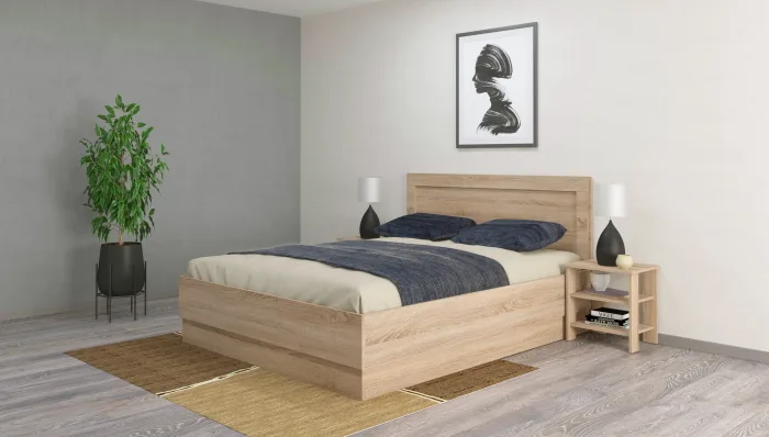 Κρεβάτι διπλό με στρώμα