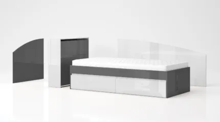 Κρεβάτι μονό με συρτάρια